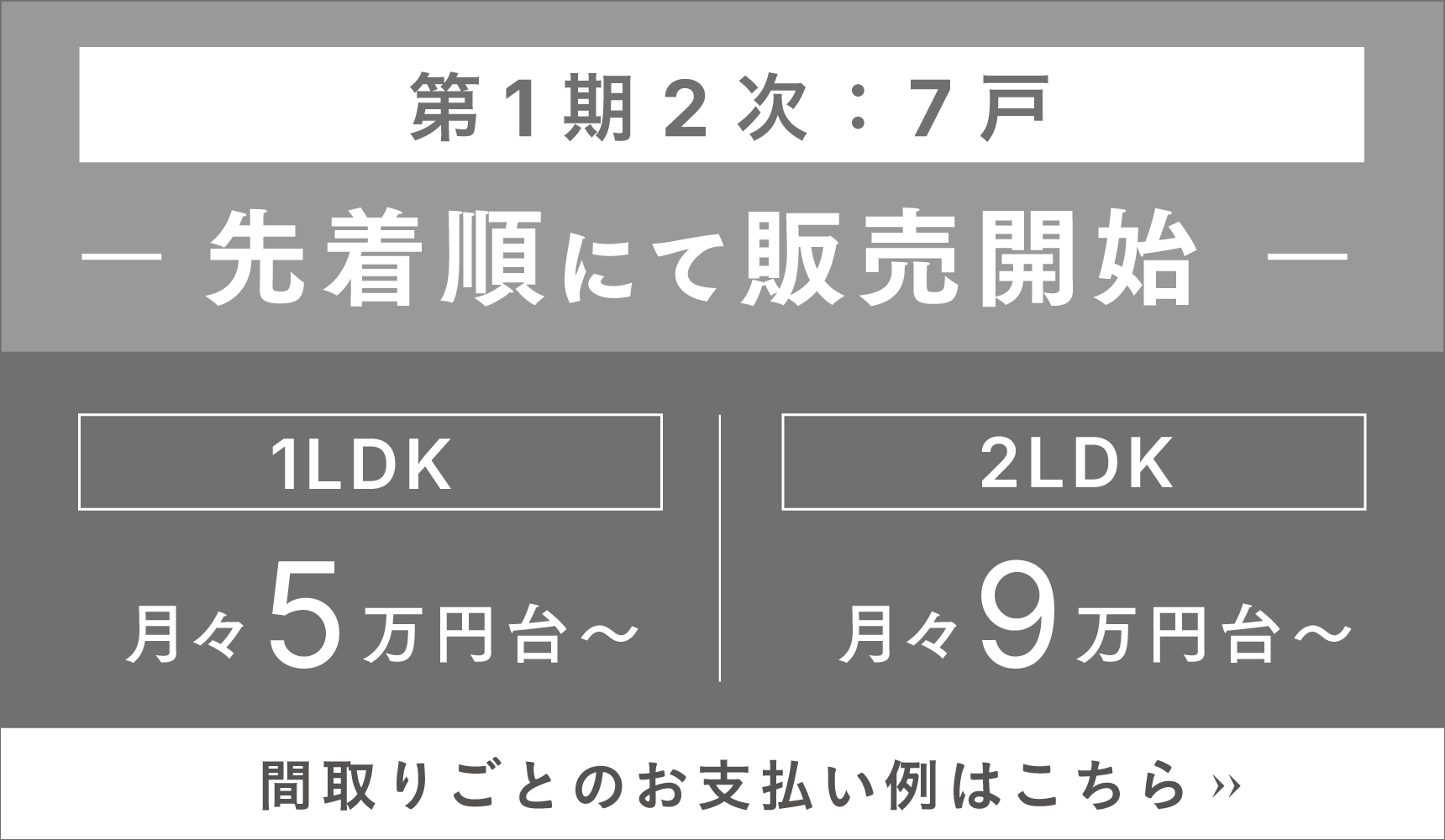 第1期2次 来場予約受付中