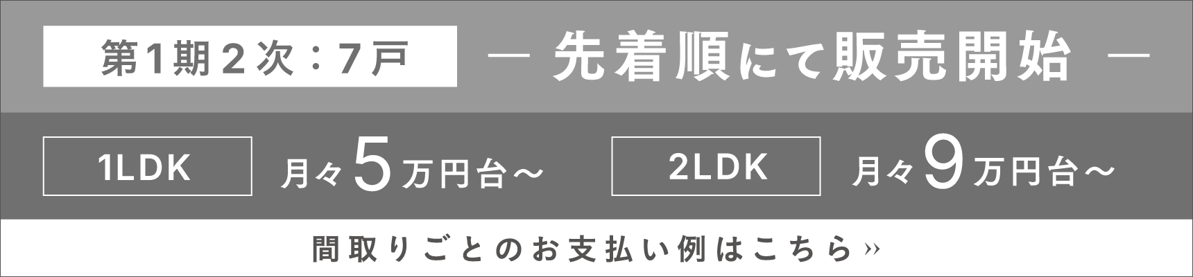 第1期2次 来場予約受付中